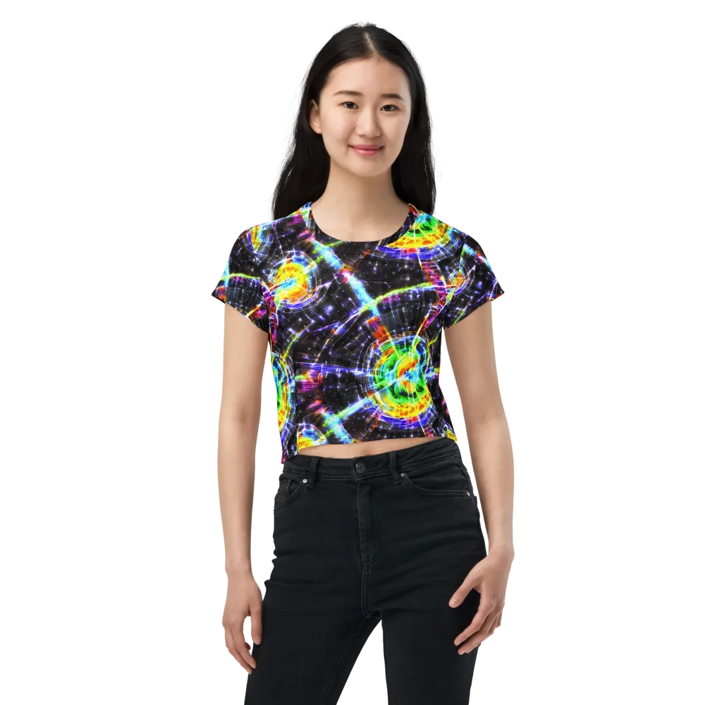 Hirschl's Vortex on Crop Tee — Front