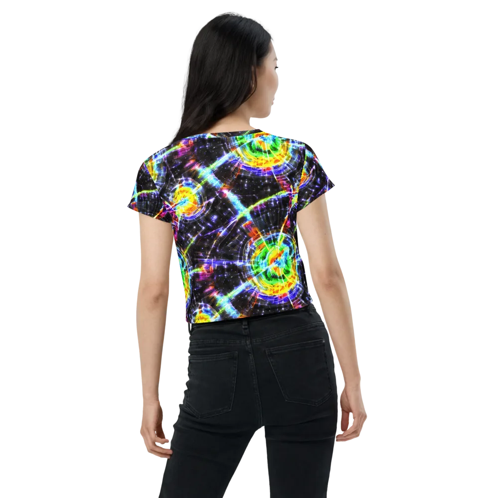 Hirschl's Vortex on Crop Tee — Back