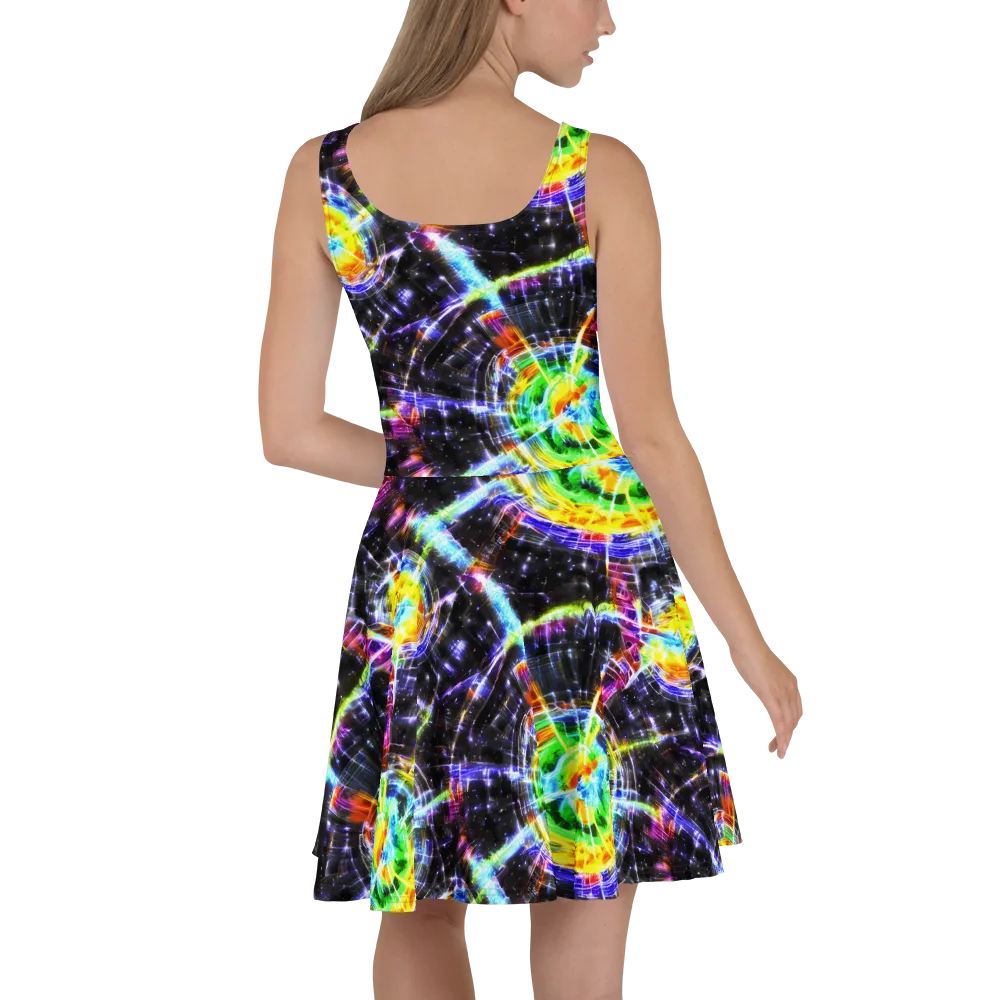 Hirschl's Vortex on Skater Dress — Back