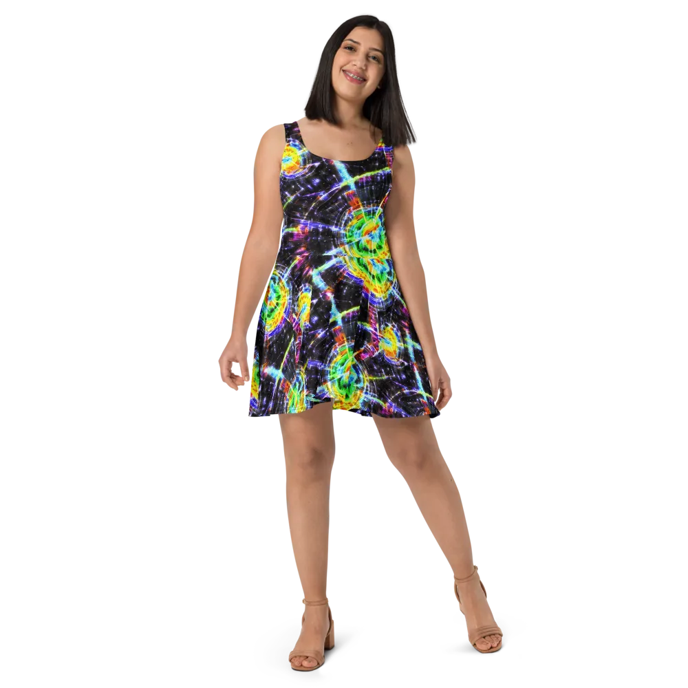 Hirschl's Vortex on Skater Dress — Front