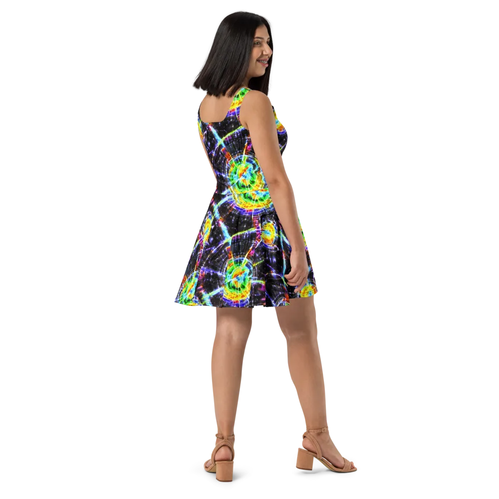 Hirschl's Vortex on Skater Dress — Right