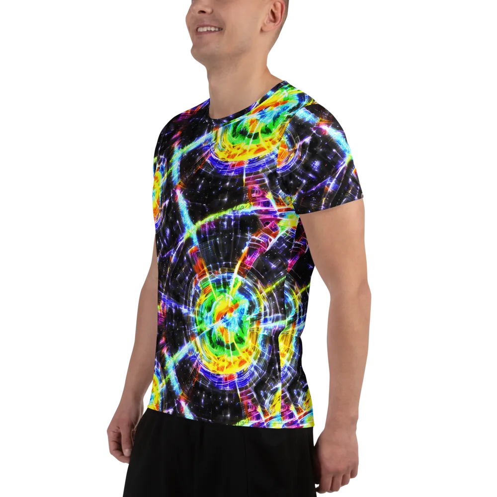Hirschl's Vortex on Men's Athletic T-Shirt — Left