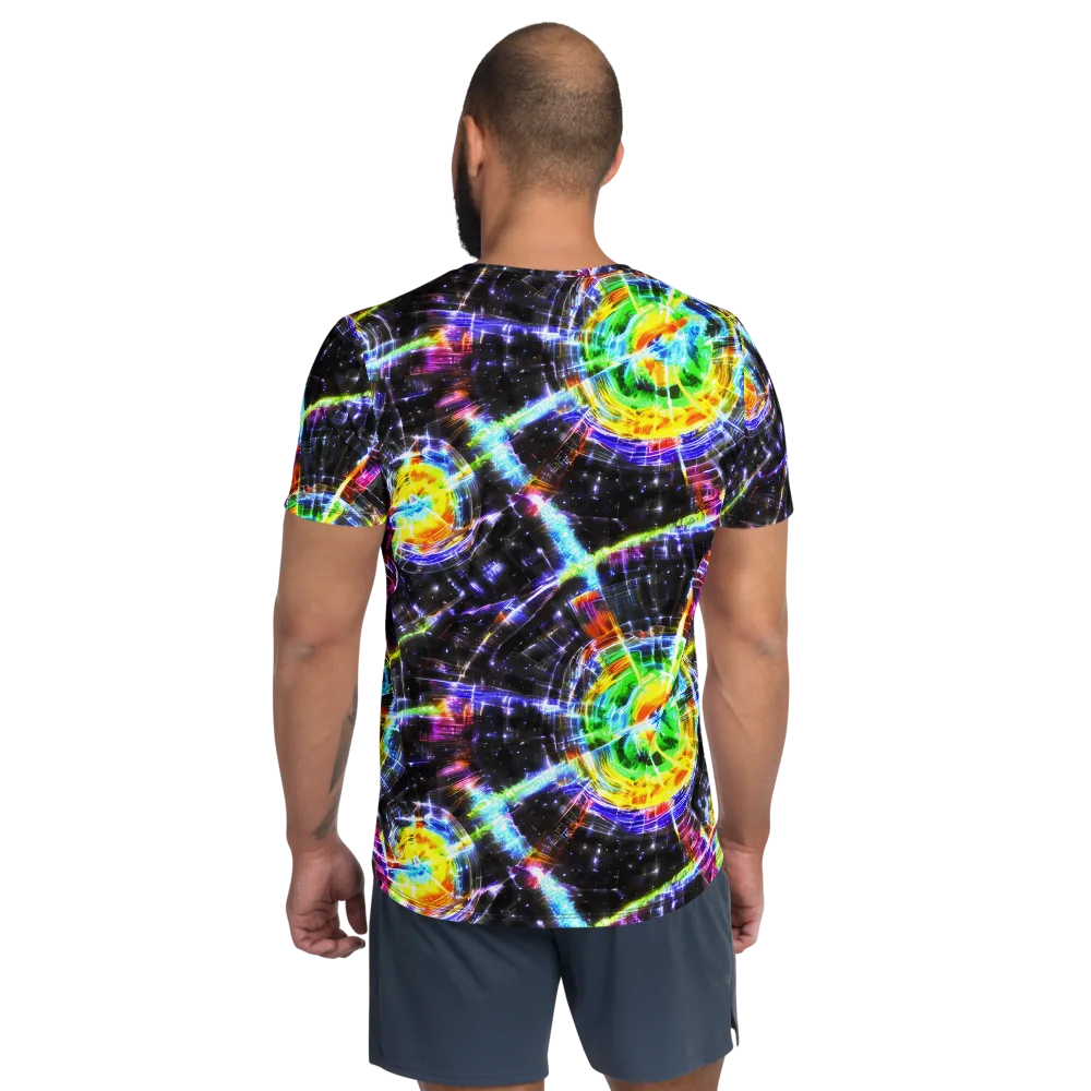 Hirschl's Vortex on Men's Athletic T-Shirt — Back
