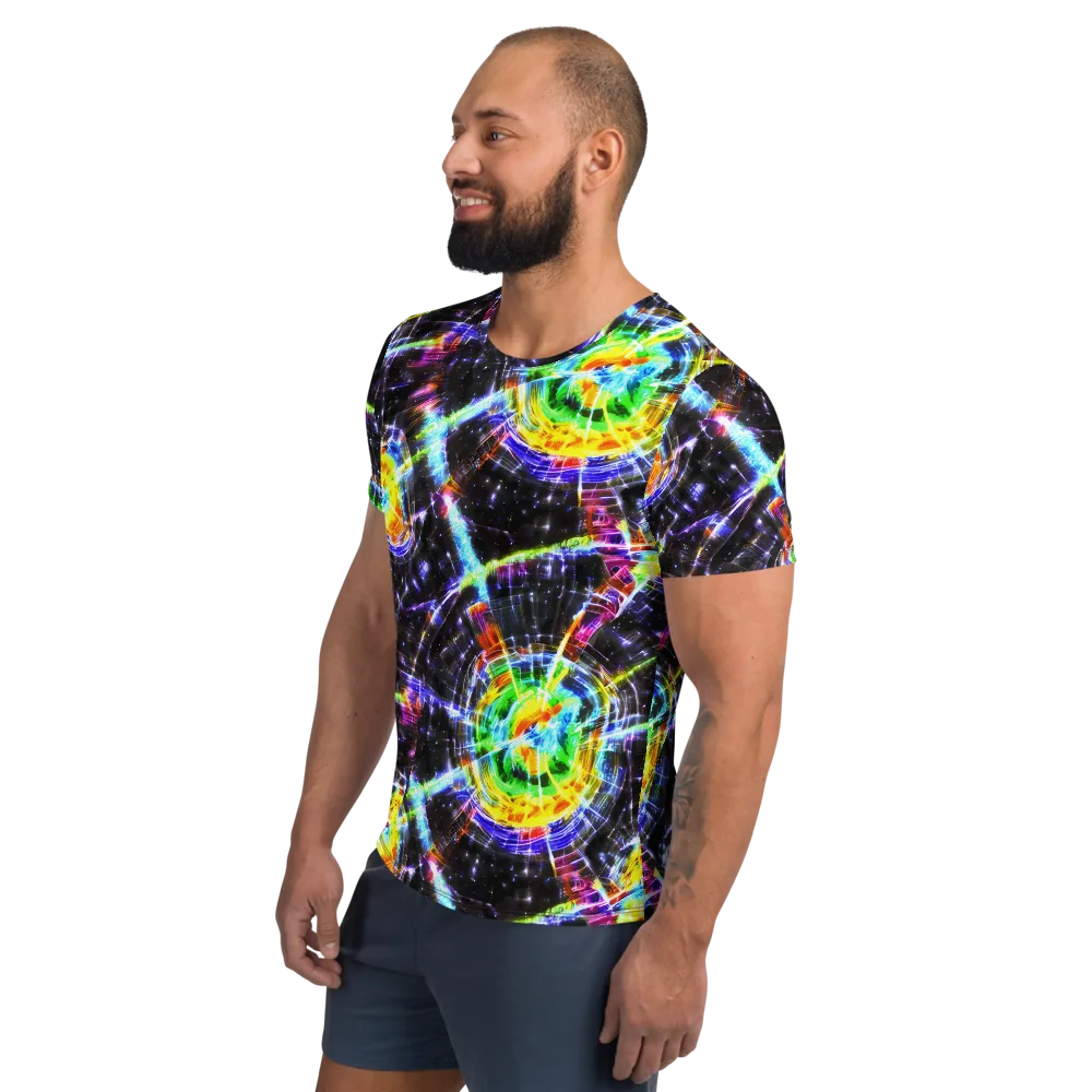 Hirschl's Vortex on Men's Athletic T-Shirt — Left