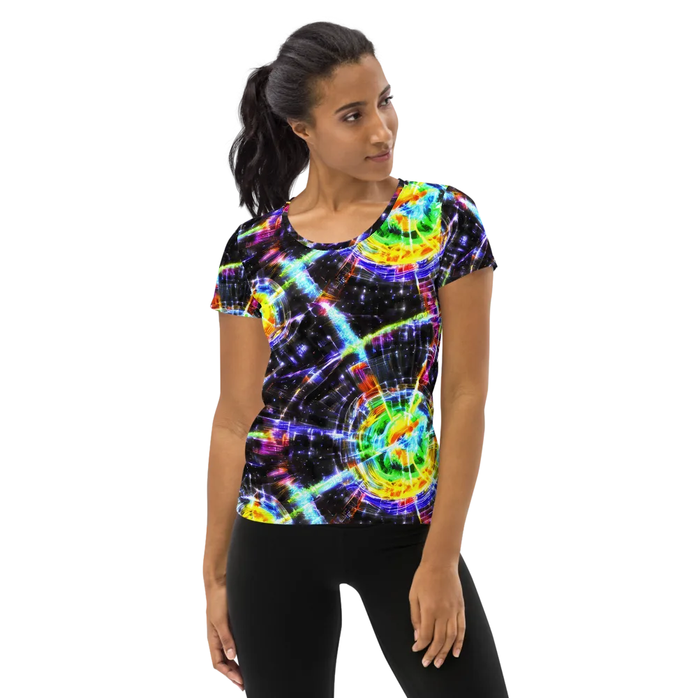 Hirschl's Vortex on Women's Athletic T-Shirt — Front