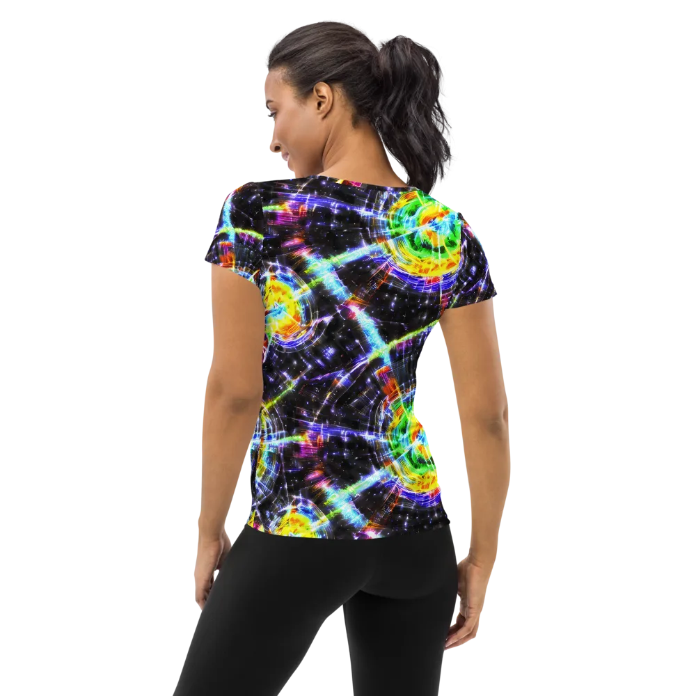 Hirschl's Vortex on Women's Athletic T-Shirt — Back