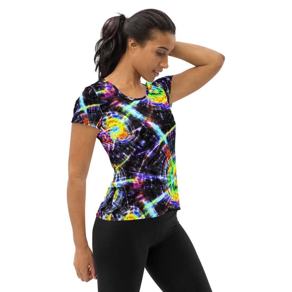 Hirschl's Vortex on Women's Athletic T-Shirt — Right