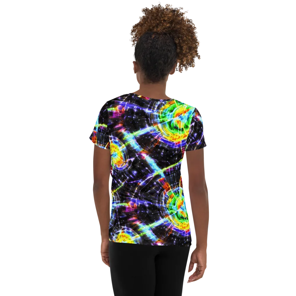 Hirschl's Vortex on Women's Athletic T-Shirt — Back