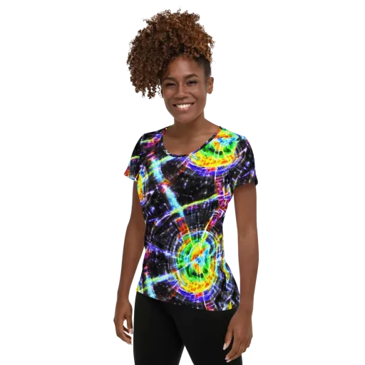 Hirschl's Vortex on a Women's Athletic T-Shirt