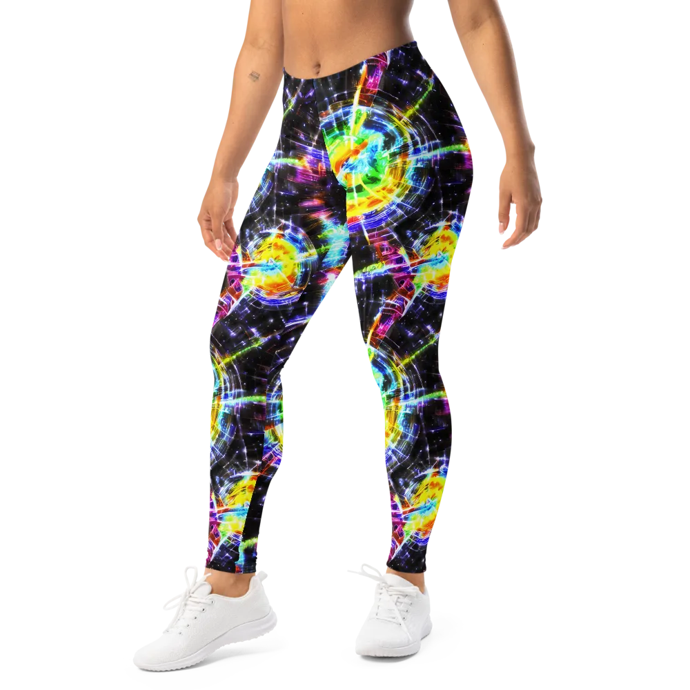 Hirschl's Vortex on Leggings — Left Front