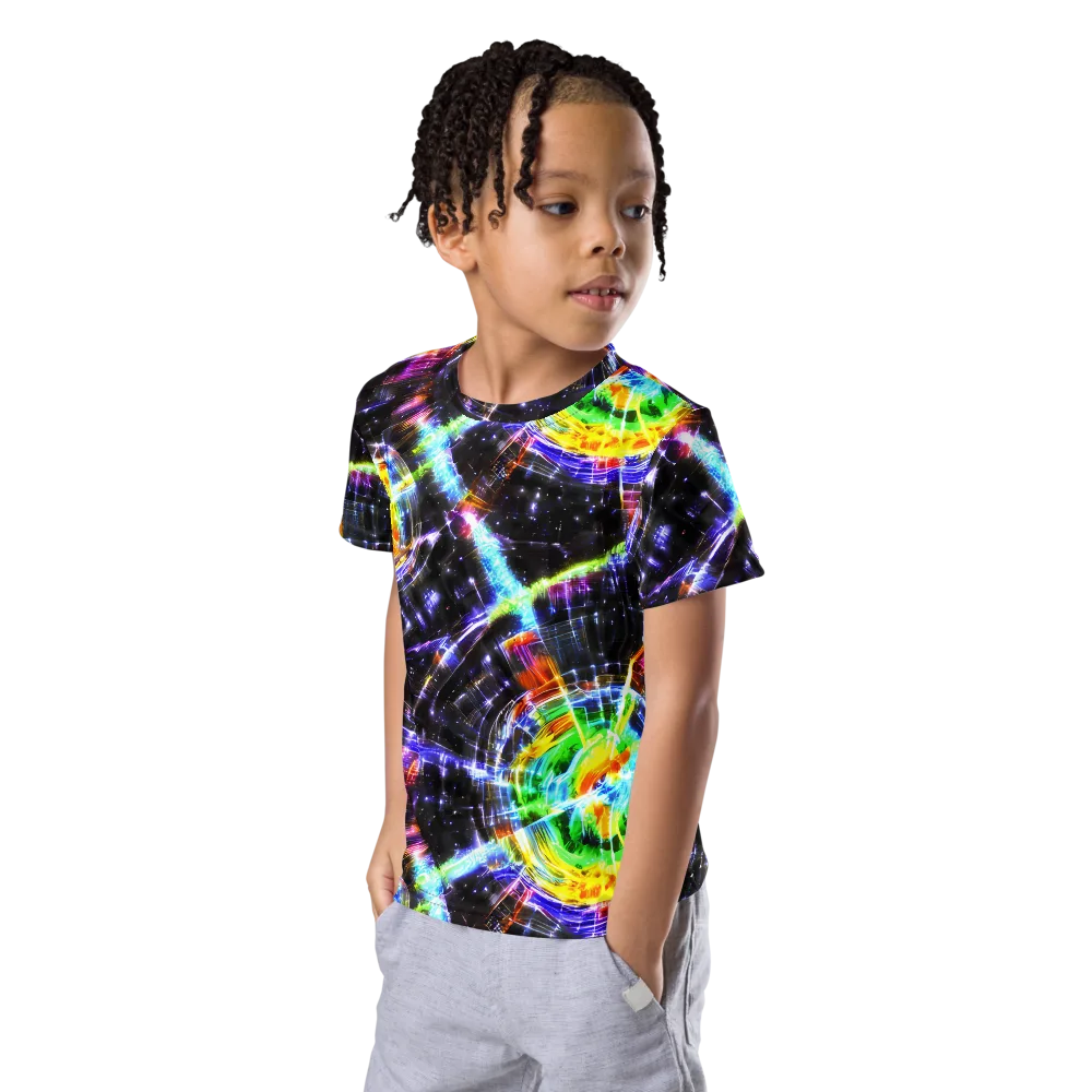 Hirschl's Vortex on Kids Crew Neck T-Shirt — Left Front