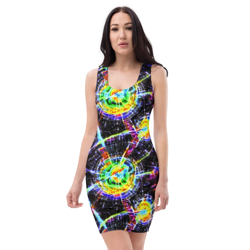 Hirschl's Vortex on Bodycon Dress — Front