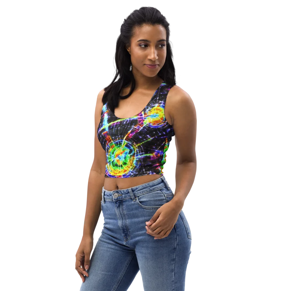 Hirschl's Vortex on Crop Top — Left Front