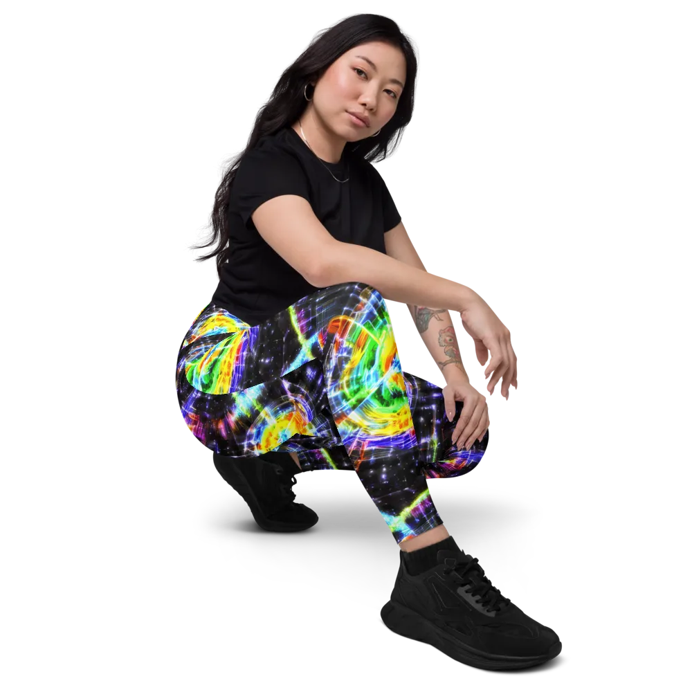 Hirschl's Vortex on Leggings with Pockets — Right Front