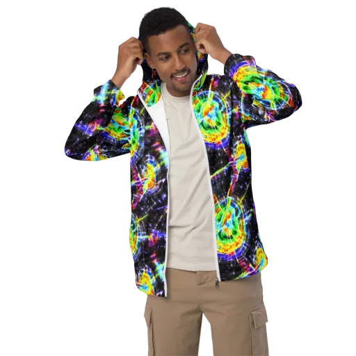 Hirschl's Vortex on a Men's Windbreaker