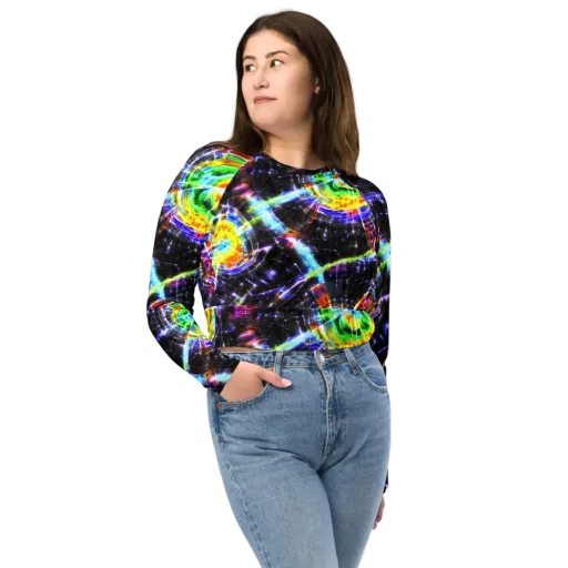 Hirschl's Vortex on a Long Sleeve Crop Top