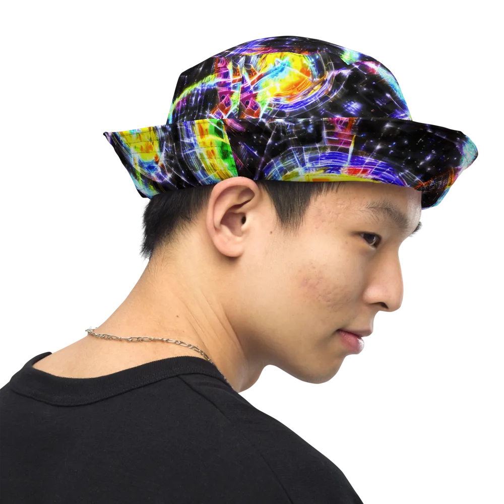 Hirschl's Vortex on Reversible Bucket Hat — Right Outside