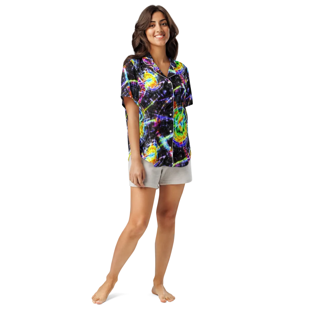 Hirschl's Vortex on Women's Short Sleeve Pajama Top — Front