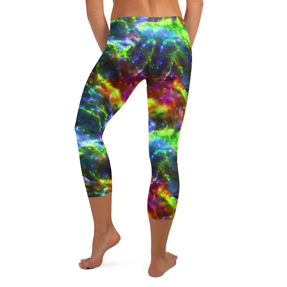 Neer Nebula on Capri Leggings — Back