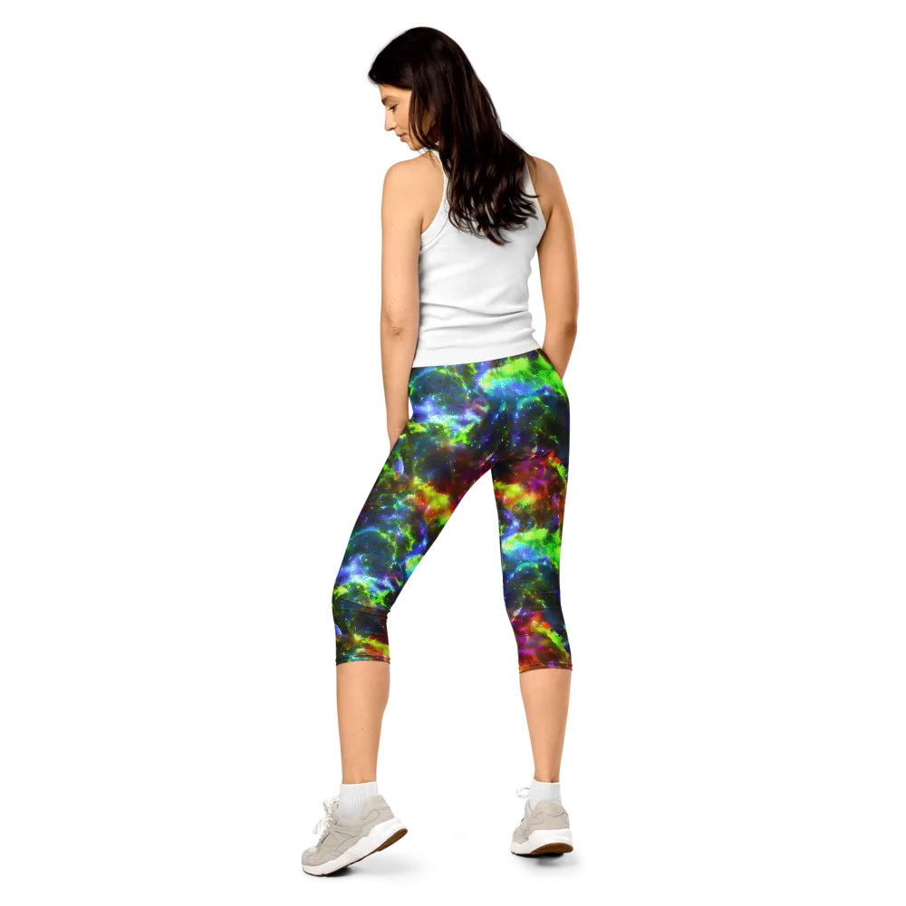 Neer Nebula on Capri Leggings — Back