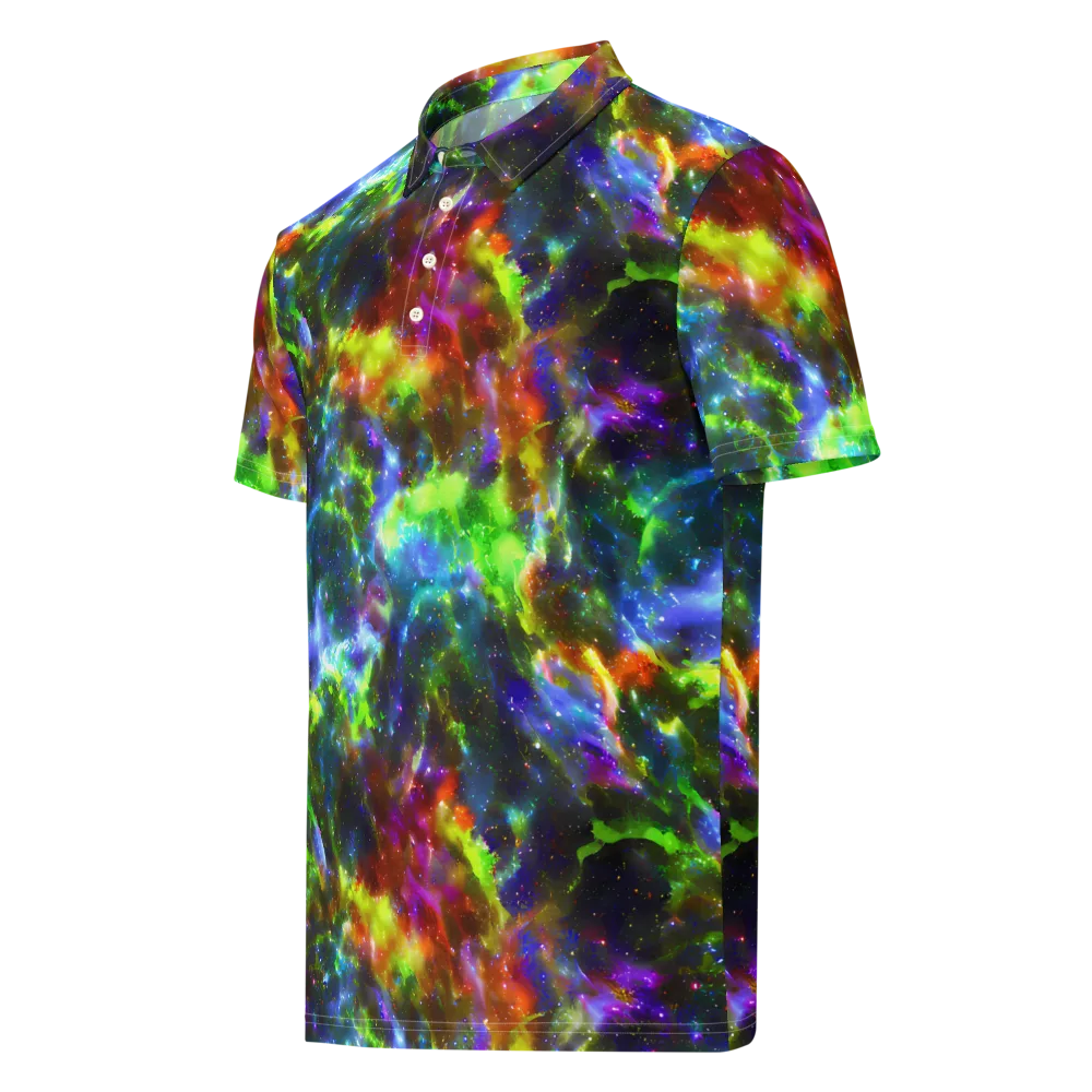 Neer Nebula on Men's Slim Fit Polo Shirt — Left Front