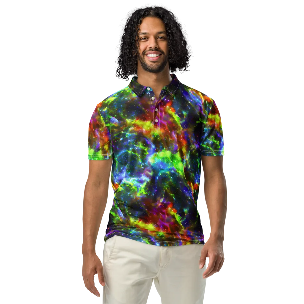 Neer Nebula on Men's Slim Fit Polo Shirt — Front