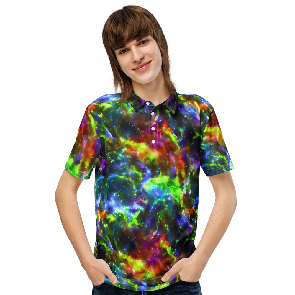 Neer Nebula on Men's Slim Fit Polo Shirt — Front