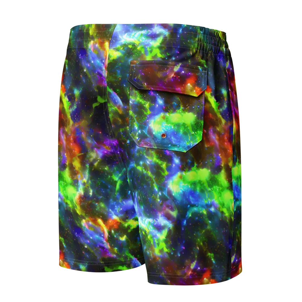 Neer Nebula on Men's Board Shorts — Back