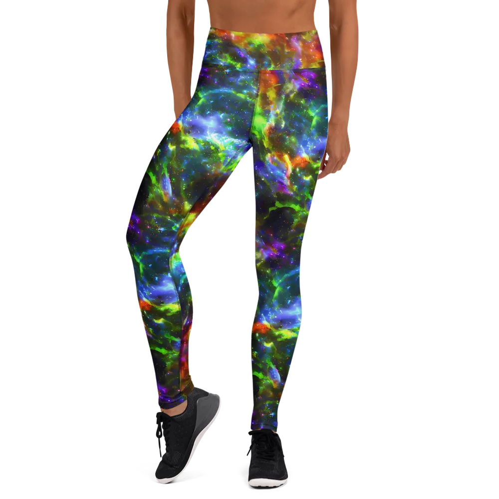Neer Nebula on Yoga Leggings — Front