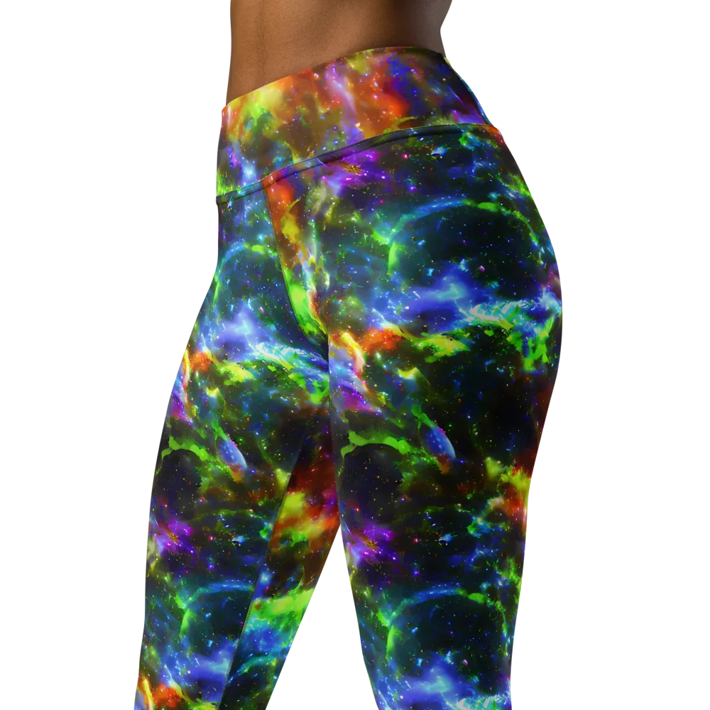 Neer Nebula on Yoga Leggings — Left Front