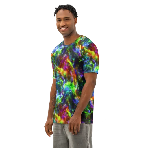 Neer Nebula on a Men's Cotton Crew Neck T-Shirt