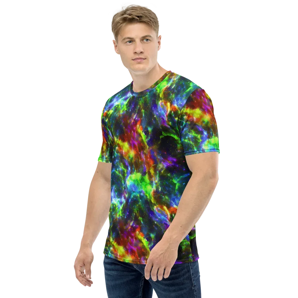 Neer Nebula on Men's Crew Neck T-Shirt — Left