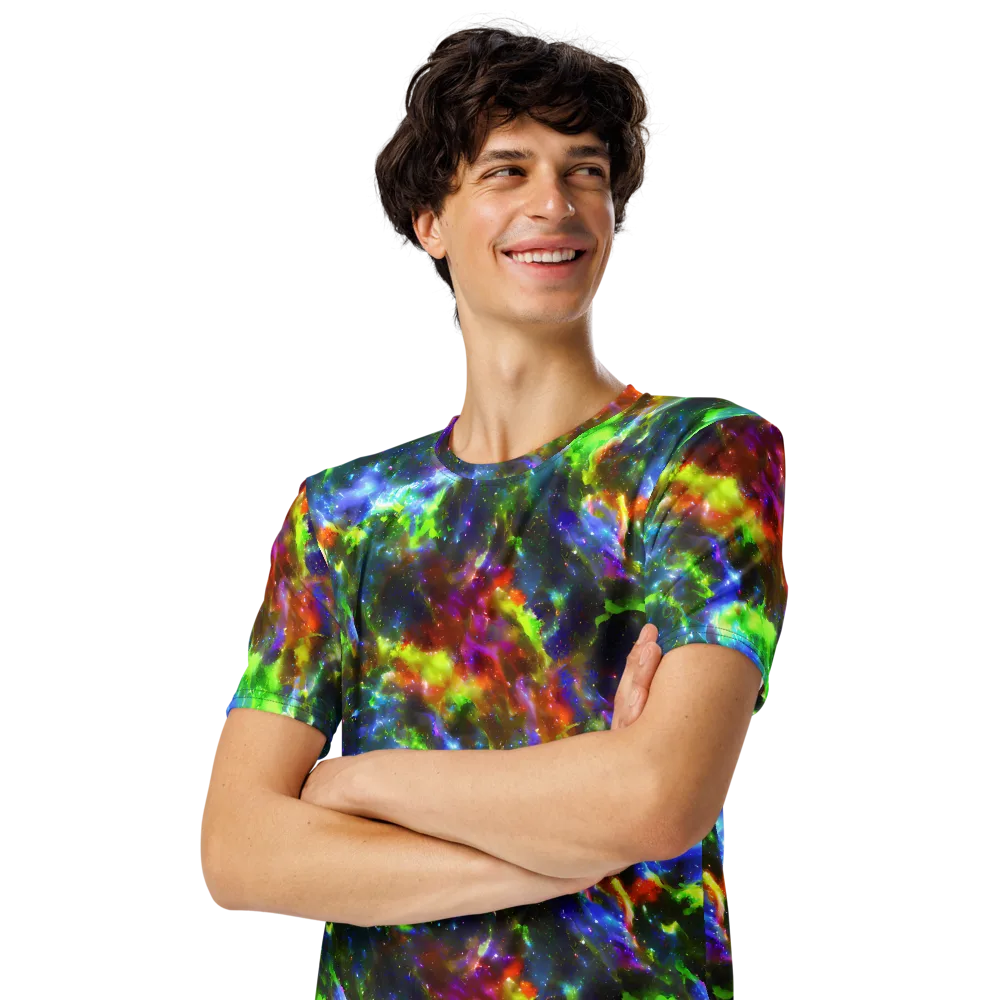 Neer Nebula on Men's Crew Neck T-Shirt — Left Front