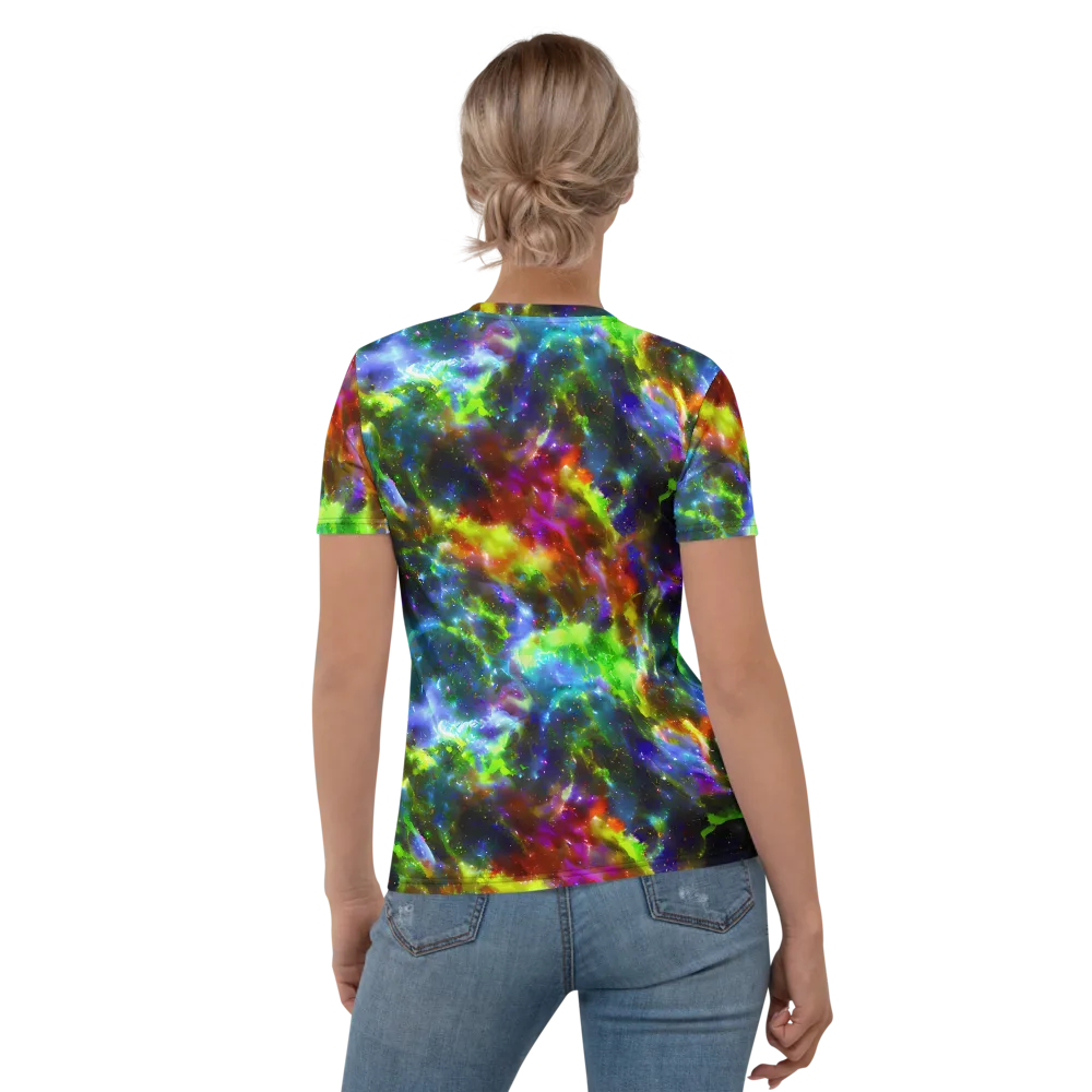 Neer Nebula on Women's Crew Neck T-Shirt — Back