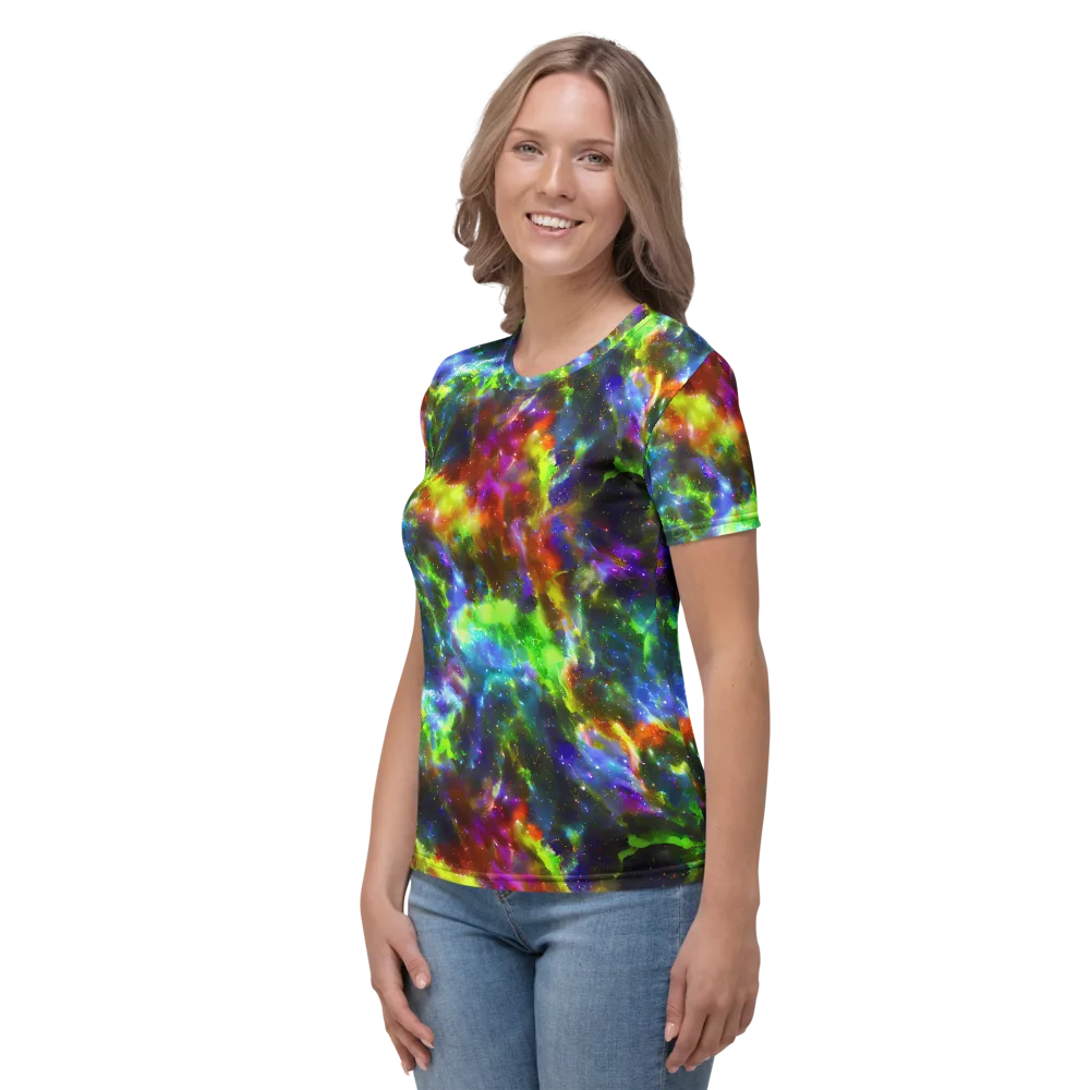 Neer Nebula on Women's Crew Neck T-Shirt — Left