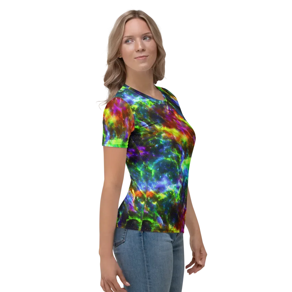 Neer Nebula on Women's Crew Neck T-Shirt — Right