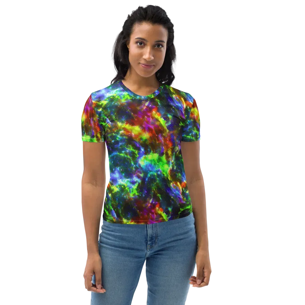 Neer Nebula on Women's Crew Neck T-Shirt — Front