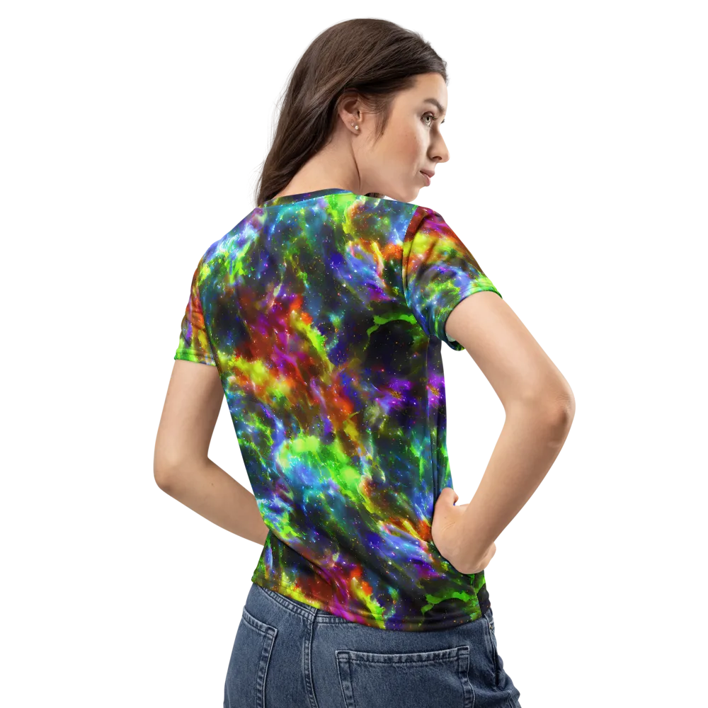 Neer Nebula on Women's Crew Neck T-Shirt — Back