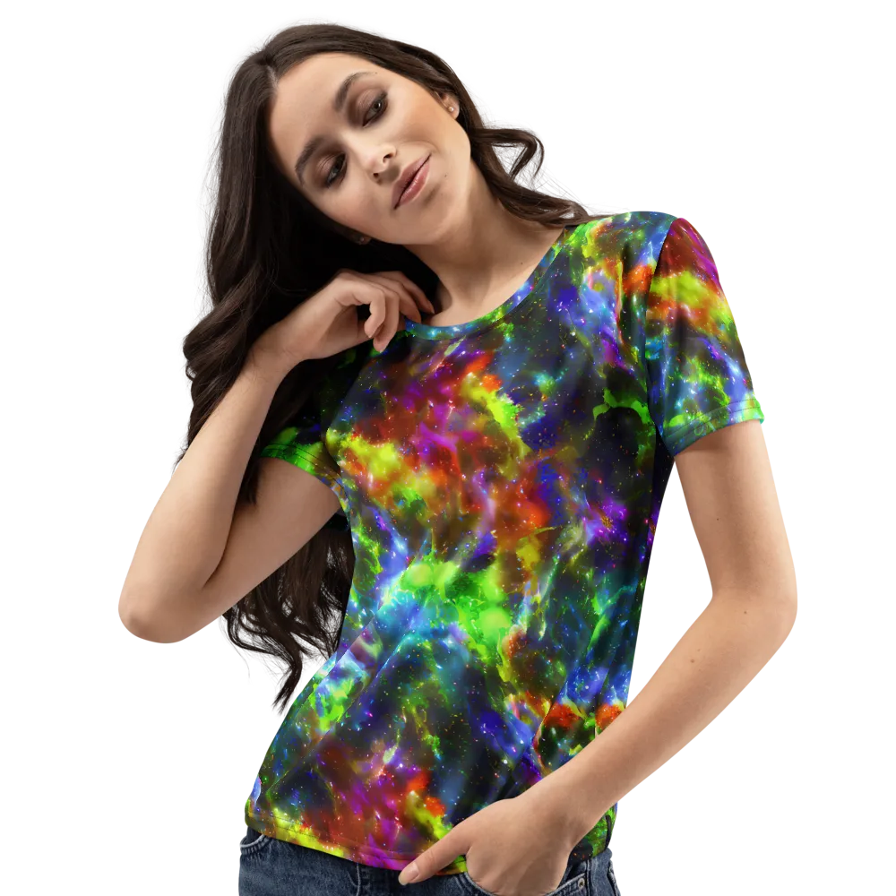 Neer Nebula on Women's Crew Neck T-Shirt — Left Front