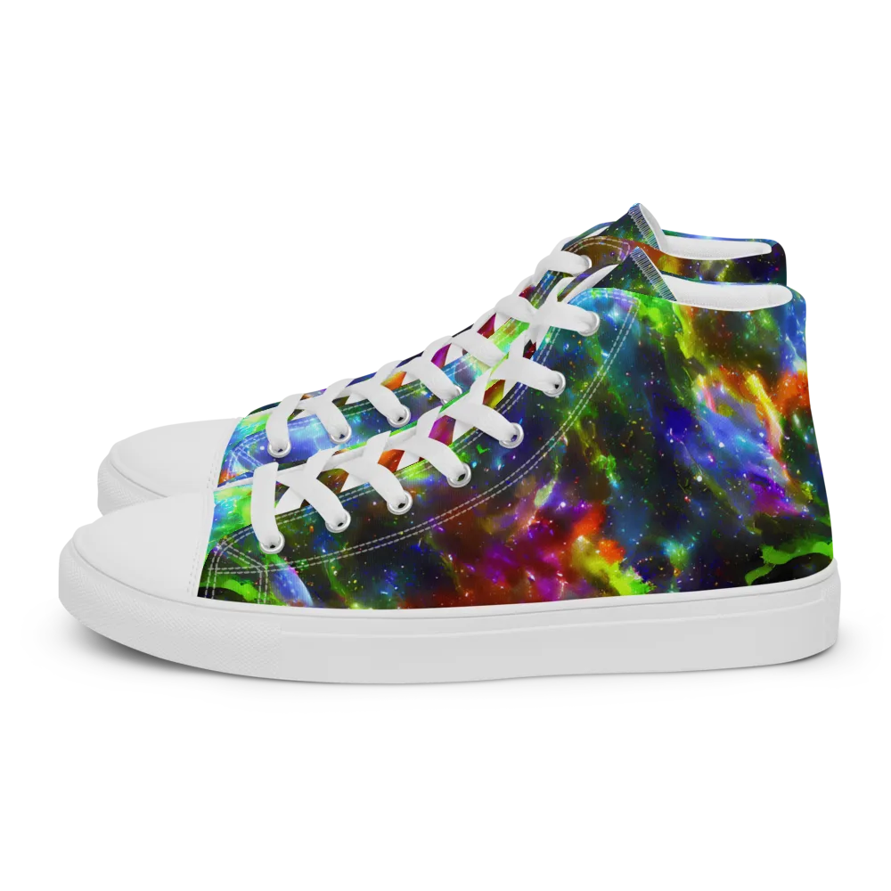 Neer Nebula on Women's High Top Canvas Shoes — Left