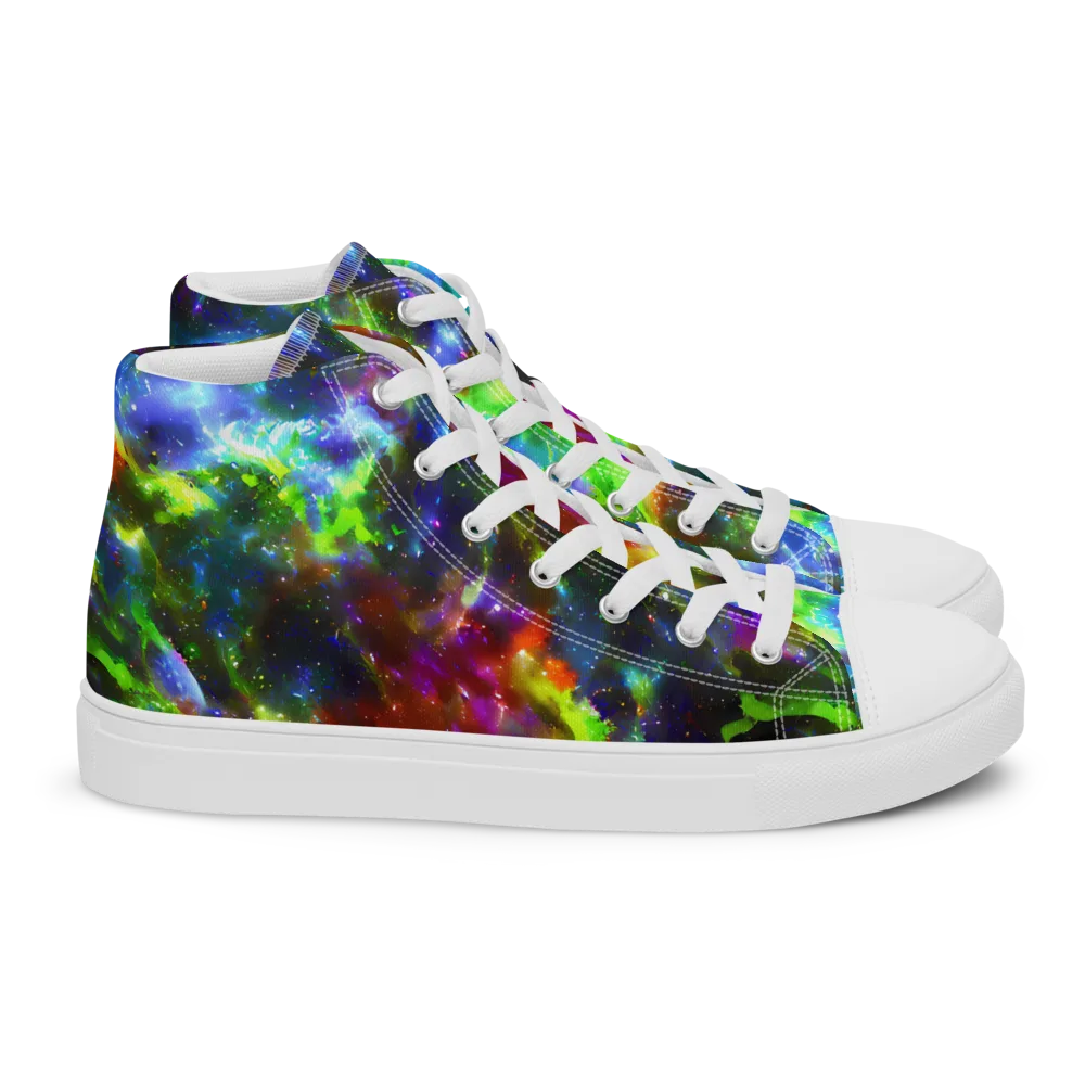 Neer Nebula on Women's High Top Canvas Shoes — Right