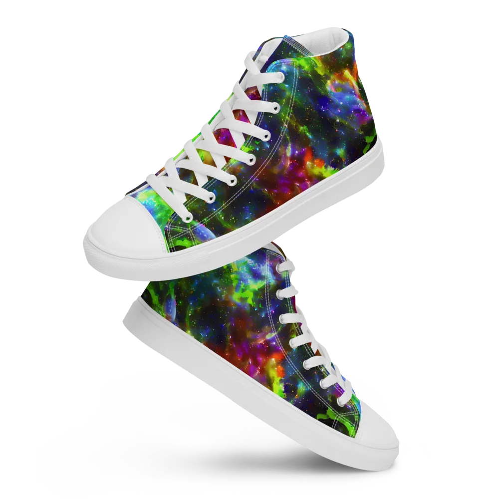 Neer Nebula on Women's High Top Canvas Shoes — Front