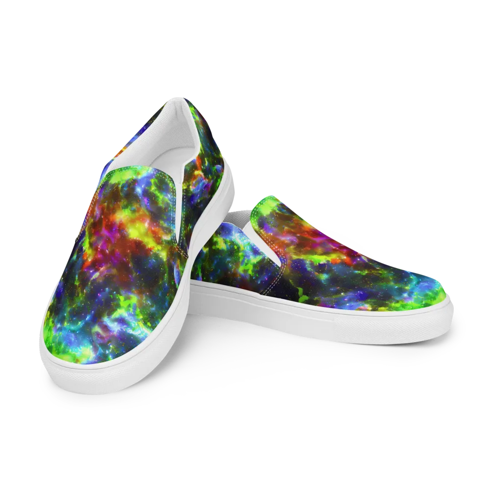 Neer Nebula on Men's Slip-On Canvas Shoes — Left Front