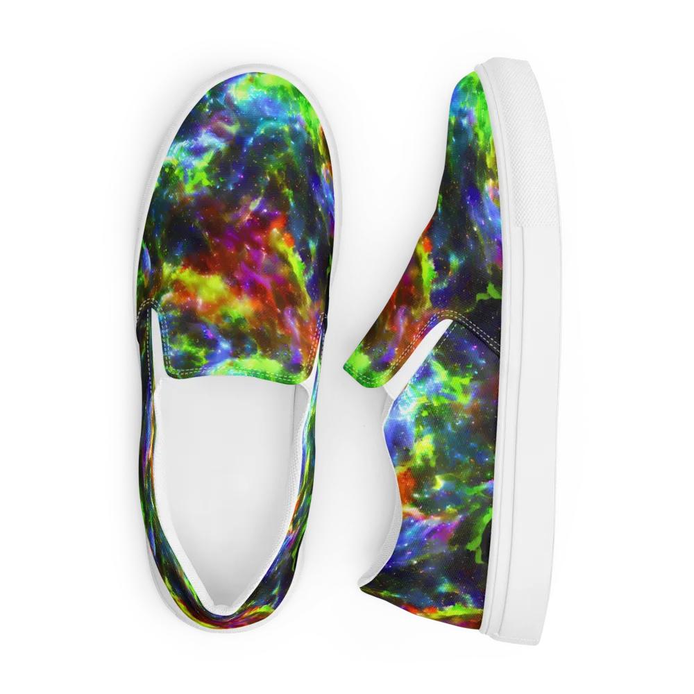 Neer Nebula on Men's Slip-On Canvas Shoes — Front
