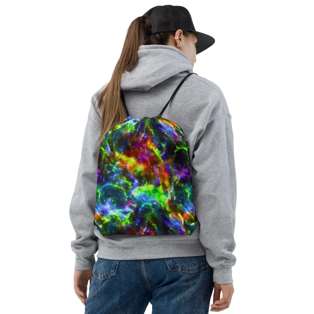 Neer Nebula on Drawstring Bag — Front