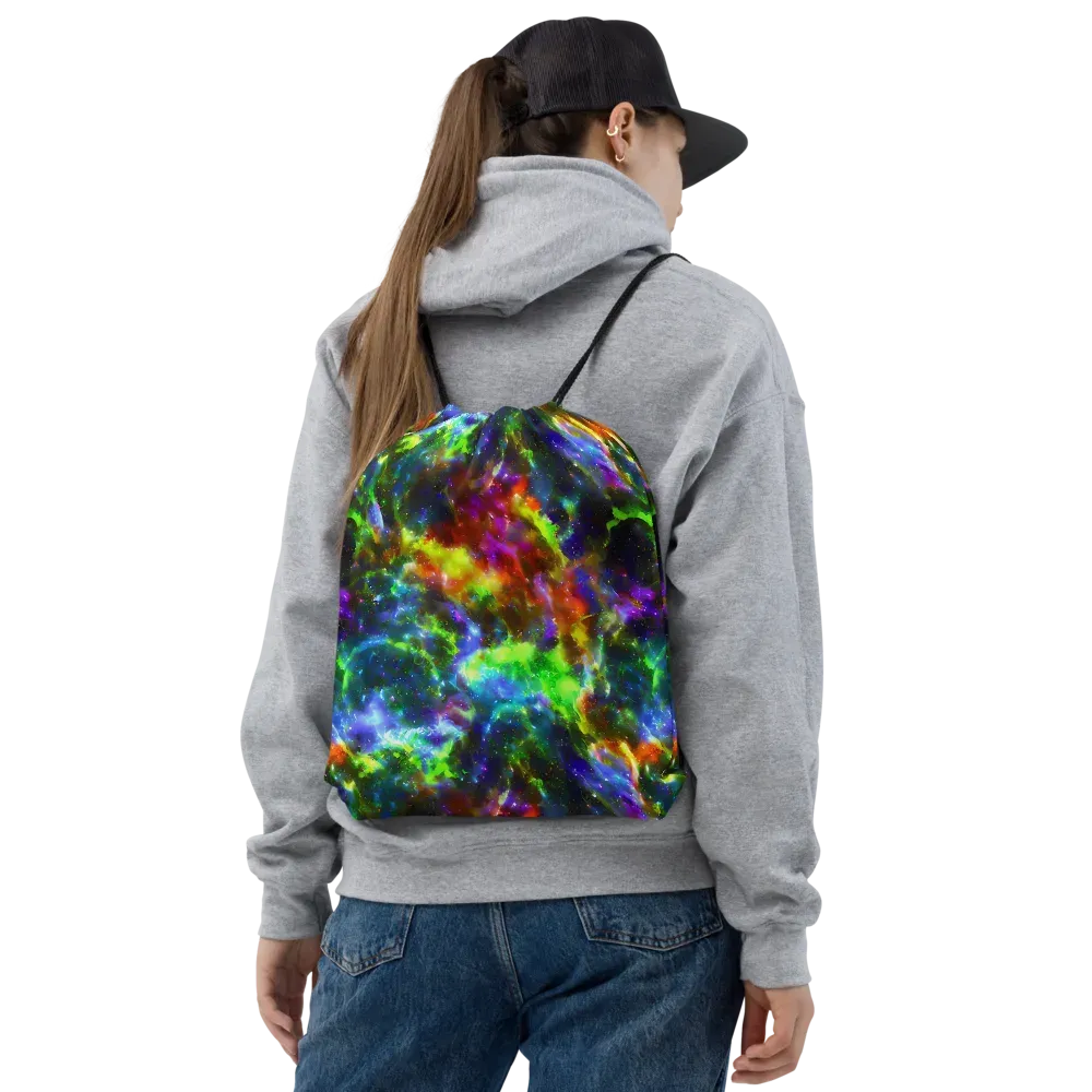 Neer Nebula on Drawstring Bag — Front