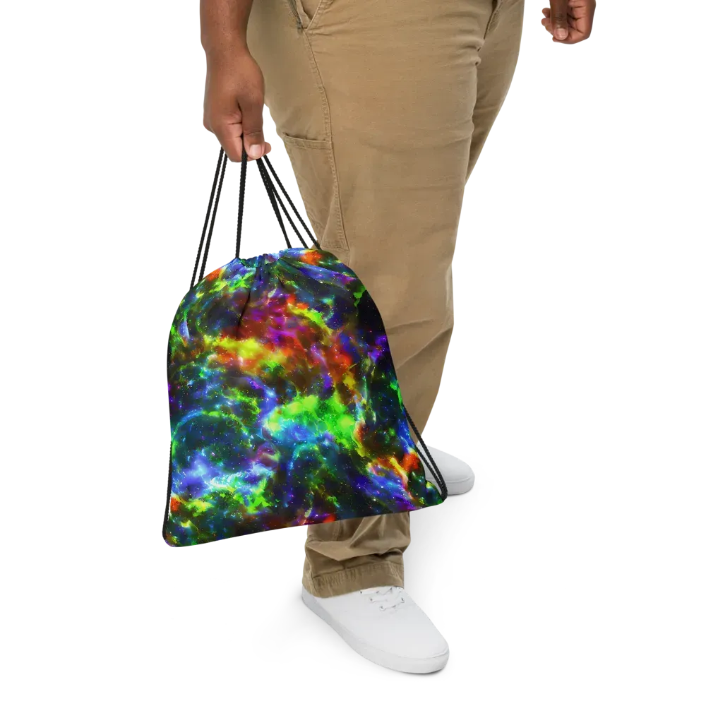 Neer Nebula on Drawstring Bag — Front