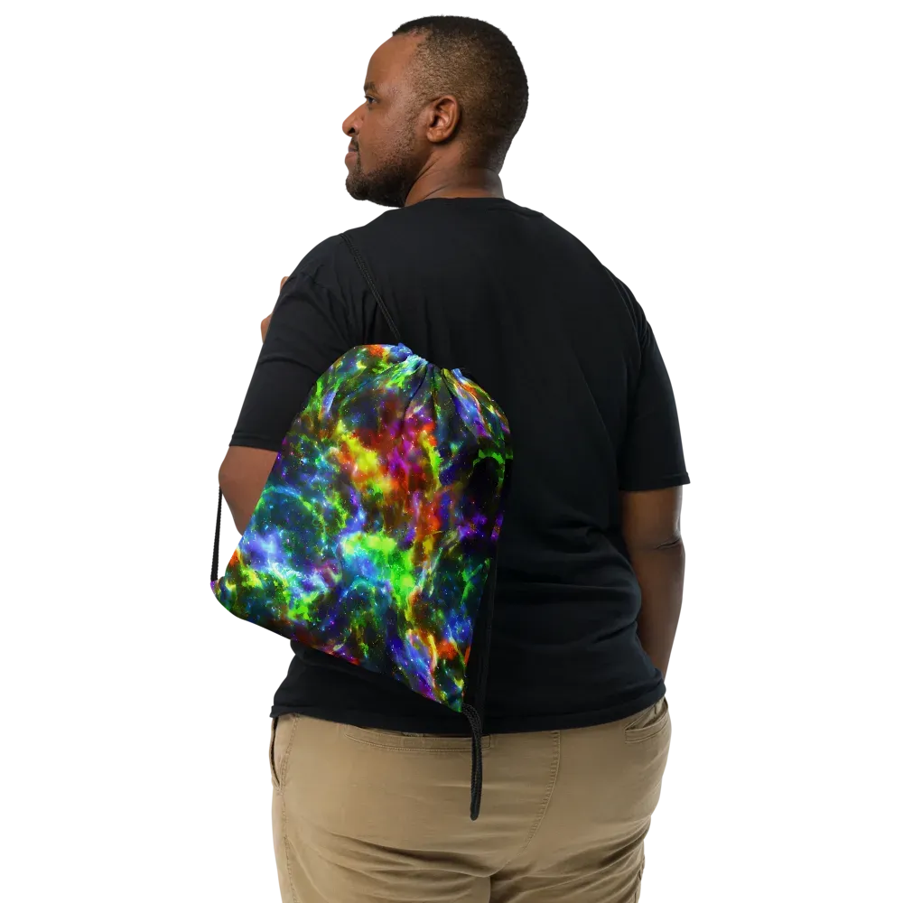 Neer Nebula on Drawstring Bag — Front