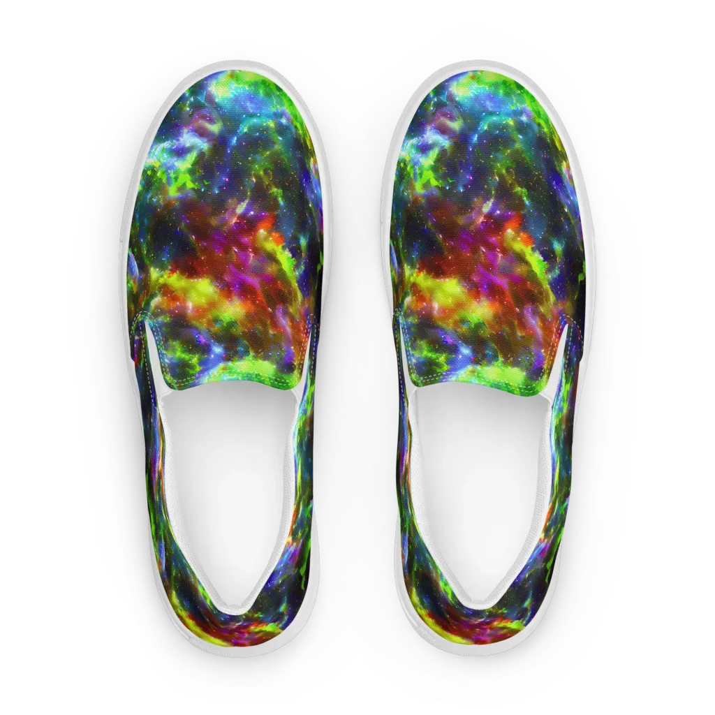 Neer Nebula on Women's Slip-On Canvas Shoes — Front
