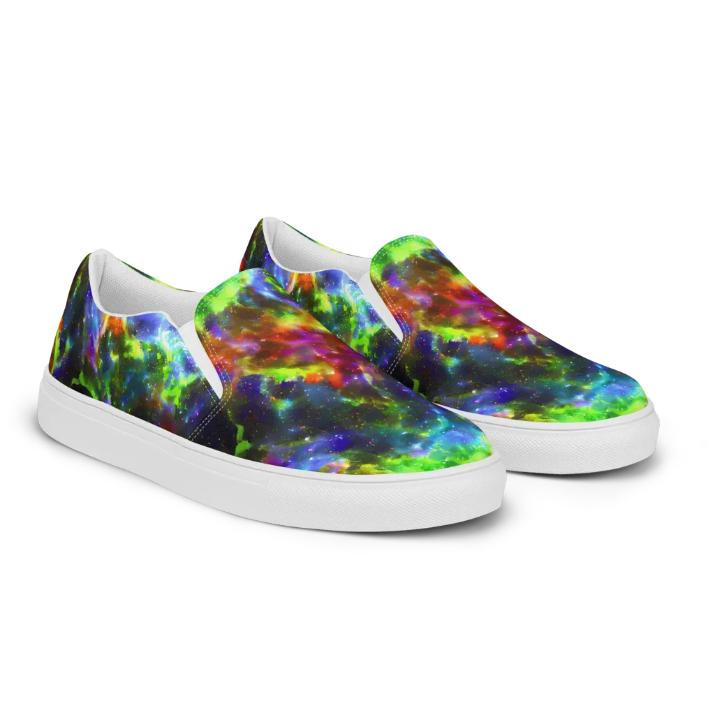 Neer Nebula on Women's Slip-On Canvas Shoes — Right Front